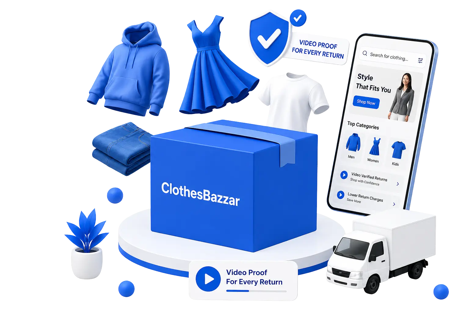 ClothesBazzar — video-verified fashion returns, delivered with trust